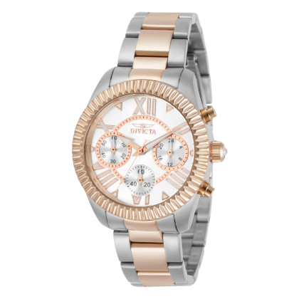 Reloj INVICTA Women's Angel Analog Silver Dial Rose Gold Stainless Steel Watch