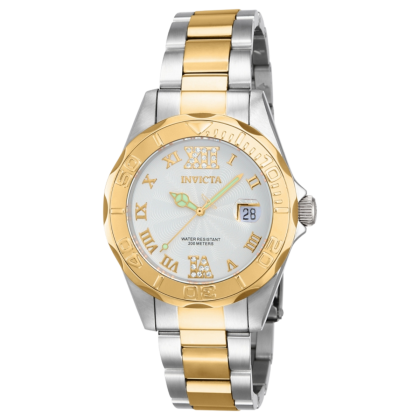 Reloj INVICTA Women's 'Pro Diver' Analog Display Japanese Quartz Two Tone Watch
