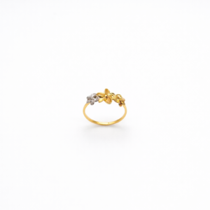 Anillo Tres Oros 18 Kilates Flores
