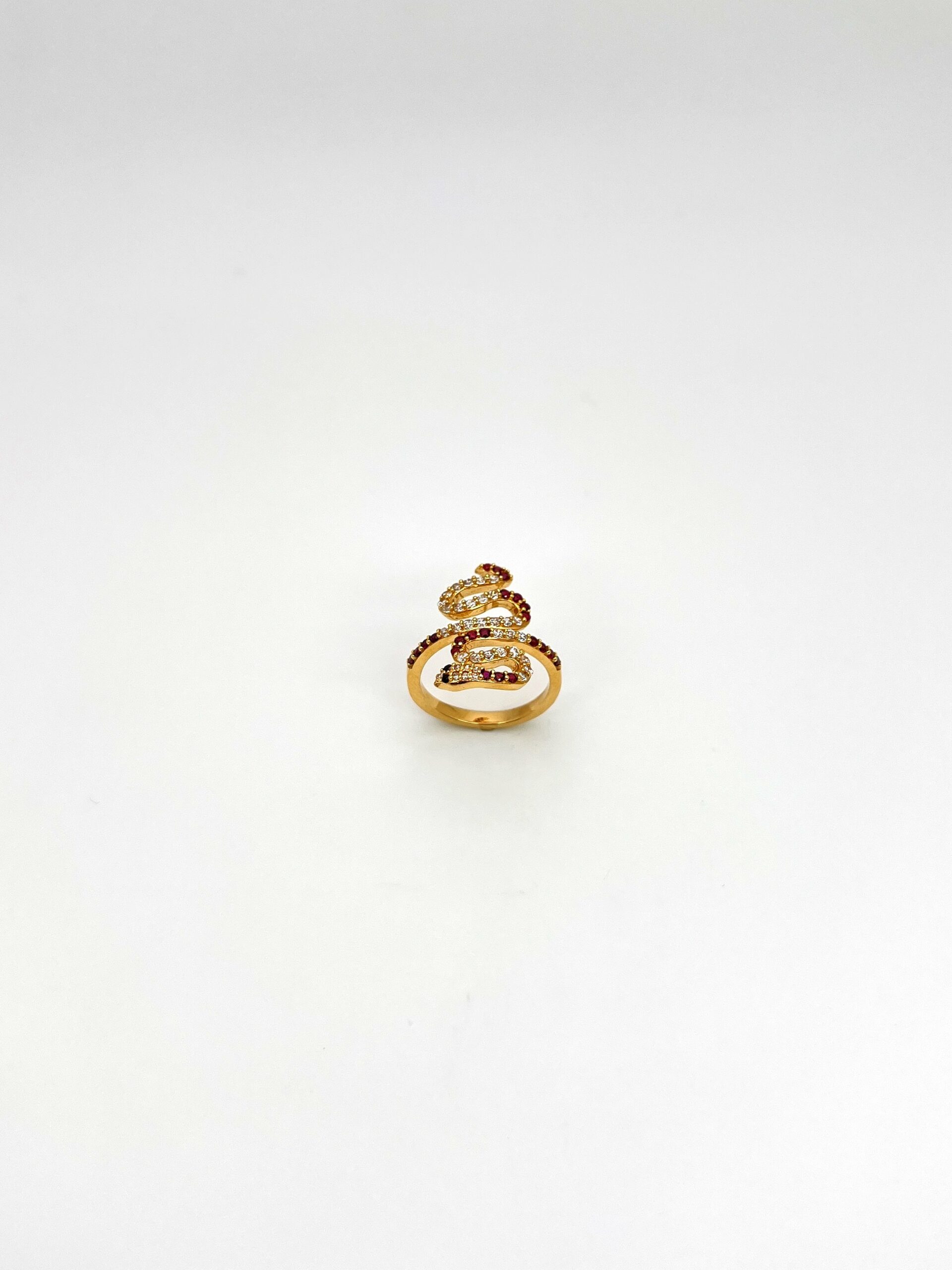 Anillo Oro Amarillo 18 kilates Serpiente Circones