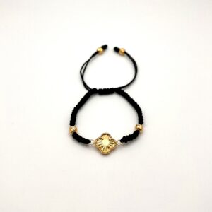 Pulsera Tejida Oro Amarillo 18 Kilates Van Cleef 4 bolas