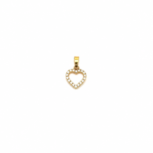 Dije Oro Amarillo 18 Kilates Corazón Circones