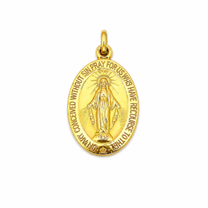 Dije Oro Amarillo 18 Kilates Virgen Milagrosa