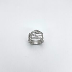 Anillo Oro Blanco 18 kilates Diamantes 0,64 ct