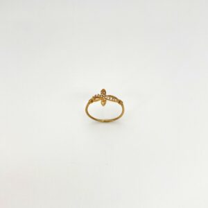 Anillo Oro Amarillo 18 kilates Cruz Circones