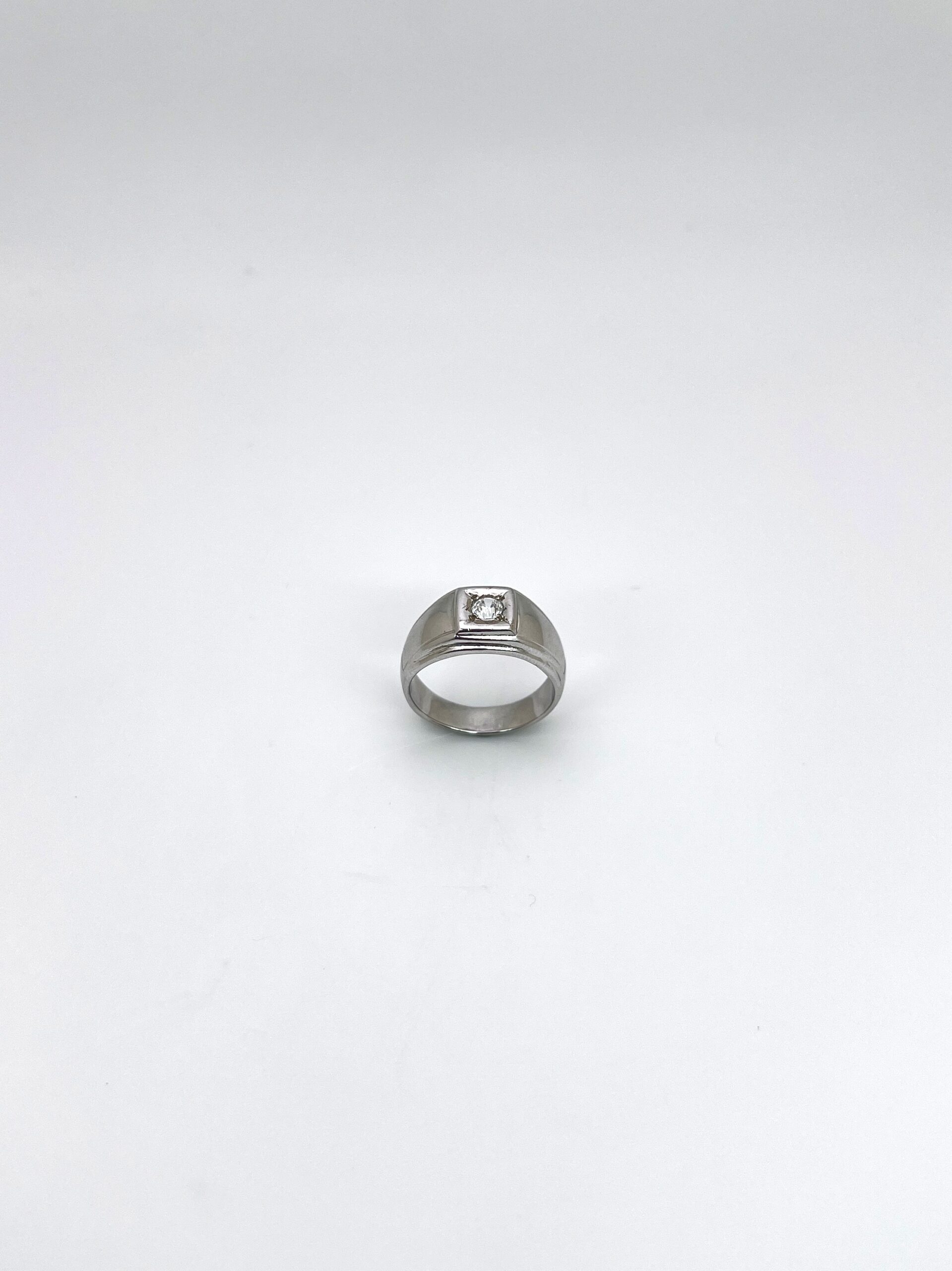Anillo Oro Blanco 18 Kilates Hombre Circones