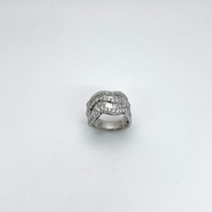 Anillo Oro Blanco 18 kilates 4 ct Diamantes