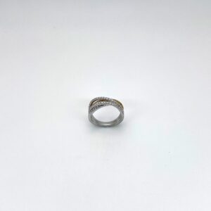 Anillo Dos Oros 18 kilates 58 Diamantes 0,60 ct