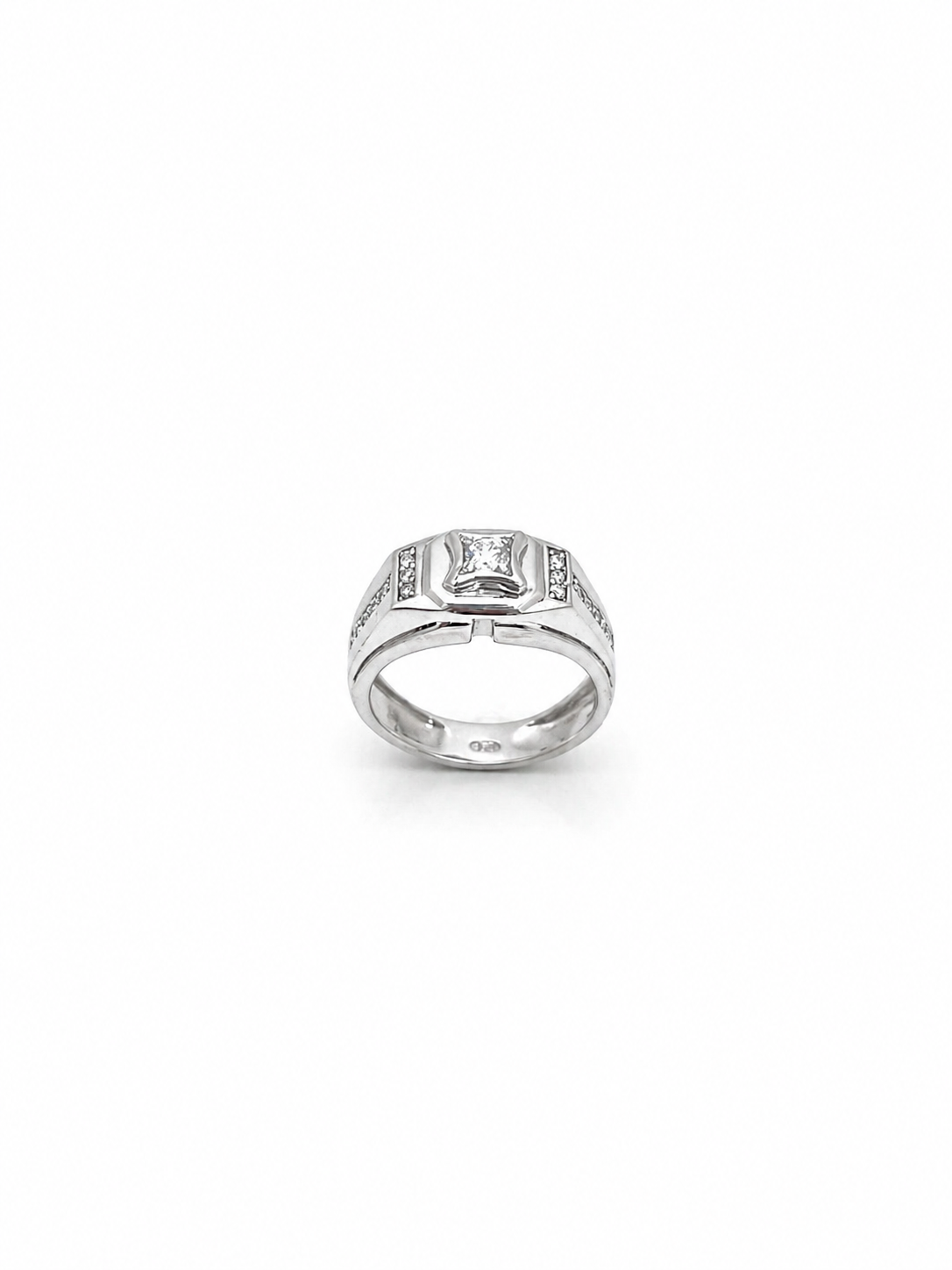 Anillo Oro Blanco 18 kilates Hombre Circones