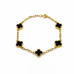 Pulsera Oro Amarillo 18 Kilates Van Cleef Onix