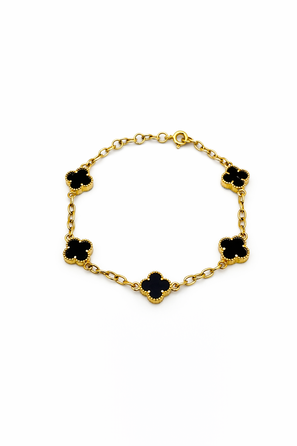 Pulsera Oro Amarillo 18 Kilates Van Cleef Onix