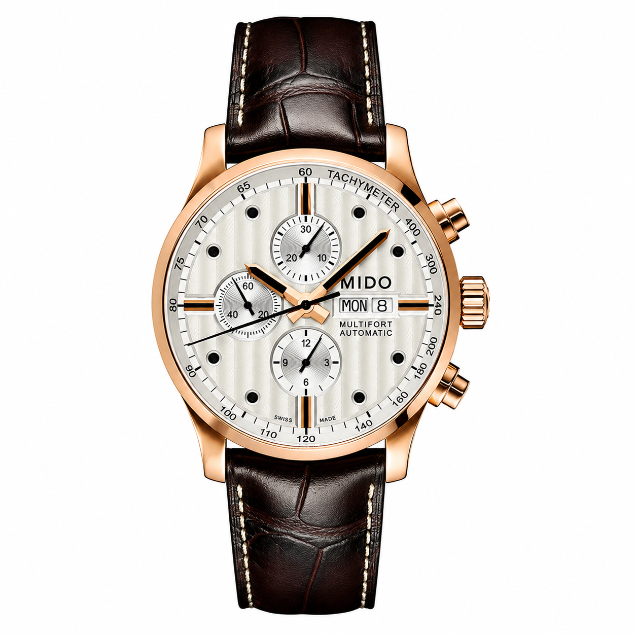 Mido Multifort Silver Dial Cronografo